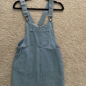 Denim Overall Dress Zara